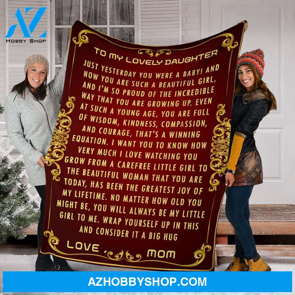 Personalized Letter To My Daughter 002 Fleece Blanket