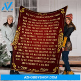 Personalized Letter To My Daughter 002 Fleece Blanket