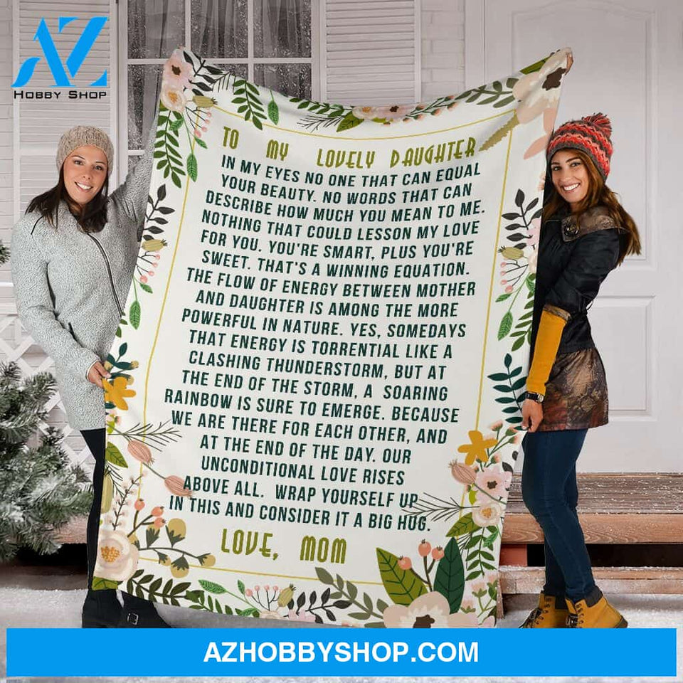 Personalized Letter To My Daughter 003 Fleece Blanket