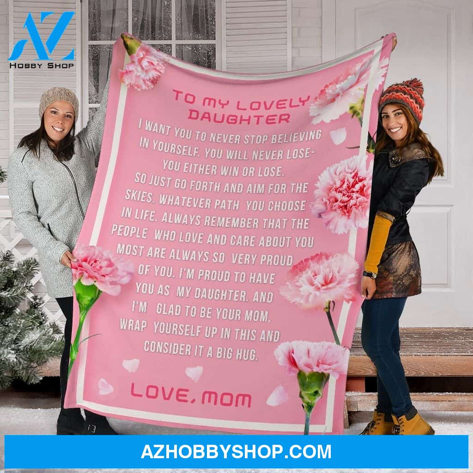 Personalized Letter To My Daughter 004 Fleece Blanket