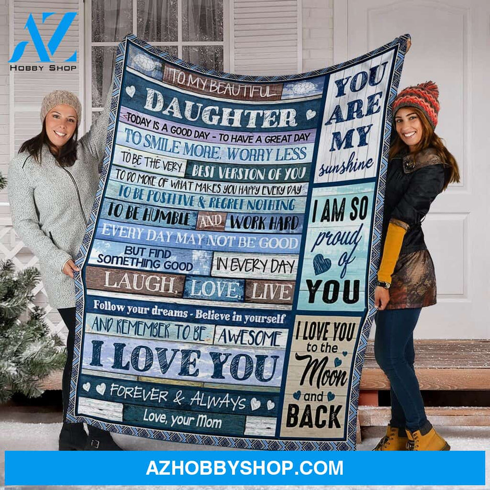 Personalized Letter To My Daughter Fleece Blanket