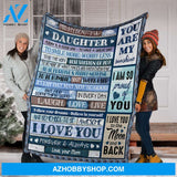 Personalized Letter To My Daughter Fleece Blanket