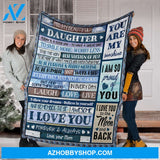 Personalized Letter To My Daughter Fleece Blanket