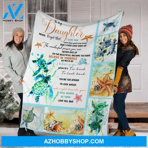 Personalized Letter To My Daughter Fleece Blanket