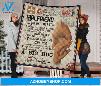 Personalized Letter To My Girlfriend Envelope Fleece Blanket