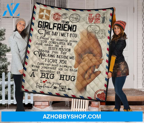 Personalized Letter To My Girlfriend Envelope Fleece Blanket