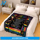 Personalized Love Has No Gender To My Love The Day I Met You LGBT Blanket Gift For LGBT Birthday Gift Bedding Couch Sofa Soft And Comfy Cozy