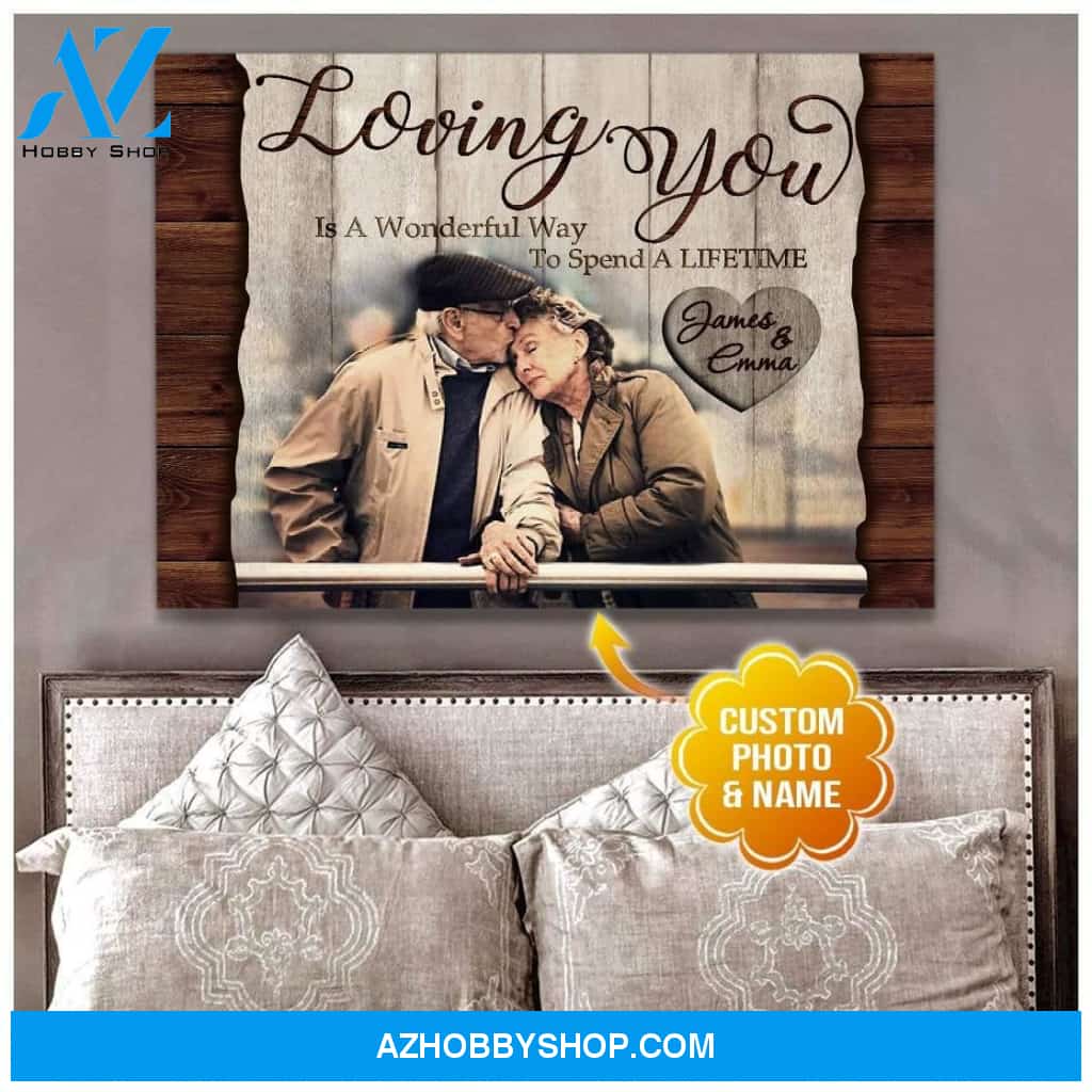 Personalized Loving You Wall Art Canvas