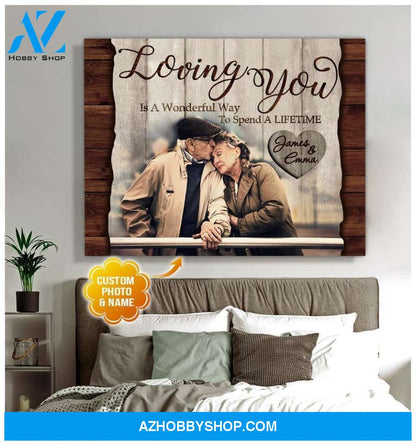 Personalized Loving You Wall Art Canvas