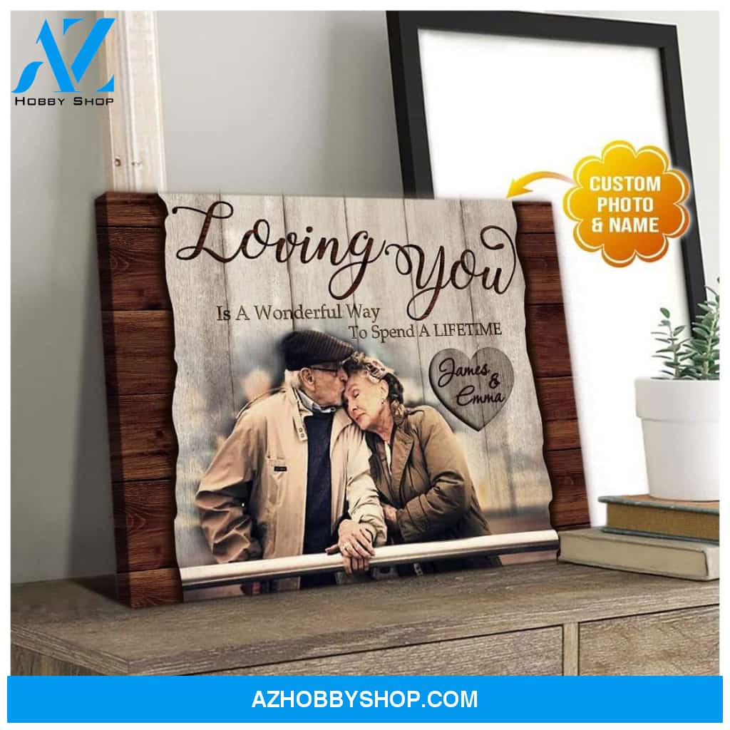 Personalized Loving You Wall Art Canvas