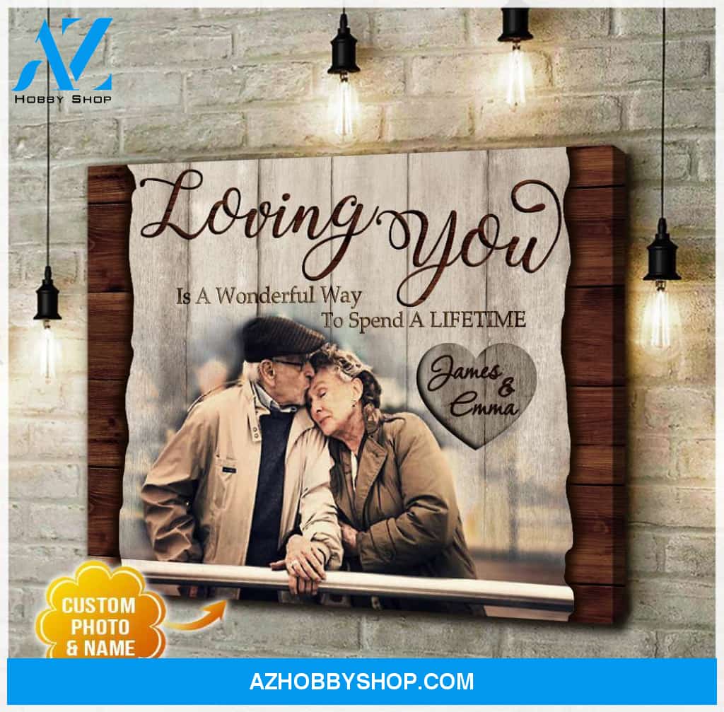 Personalized Loving You Wall Art Canvas