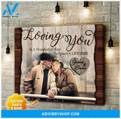 Personalized Loving You Wall Art Canvas