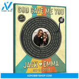 Personalized Lyrics Canvas Wedding Gifts For A Music Lover Ohcanvas
