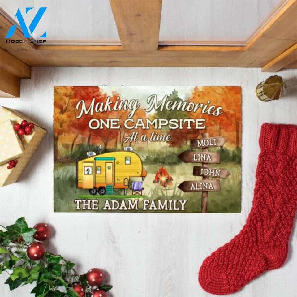 Personalized Making Memories One Campsite At A Time, Camping Doormat