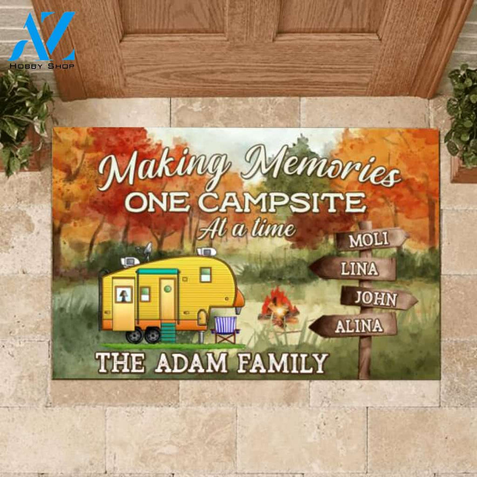 Personalized Making Memories One Campsite At A Time, Camping Doormat