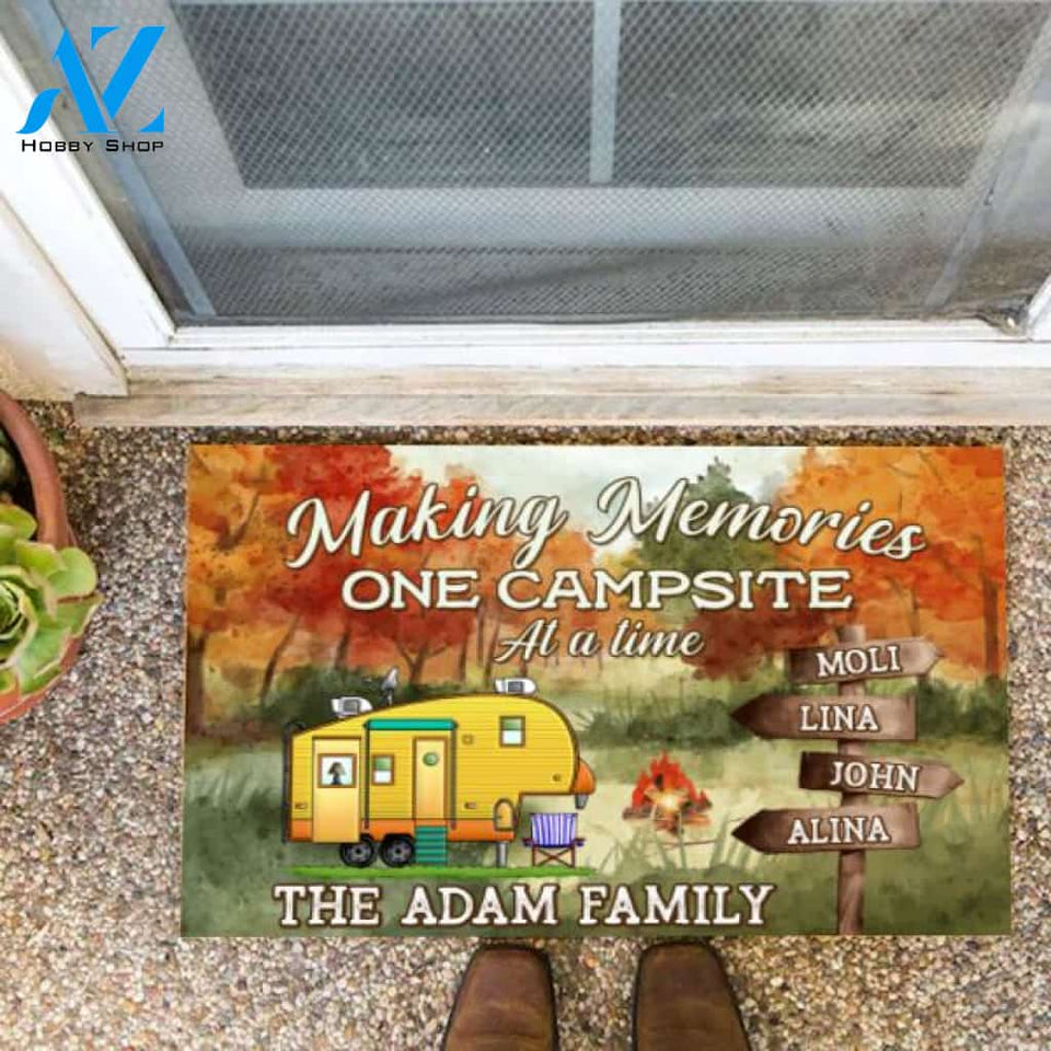 Personalized Making Memories One Campsite At A Time, Camping Doormat