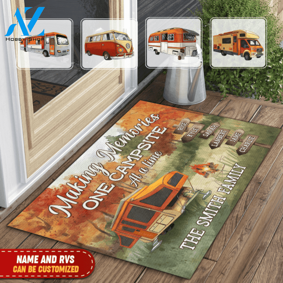 Personalized Making Memories One Campsite At A Time, Camping Doormat