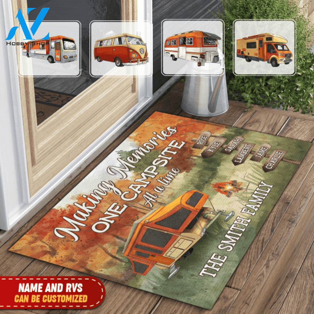 Personalized Making Memories One Campsite At A Time, Camping Doormat