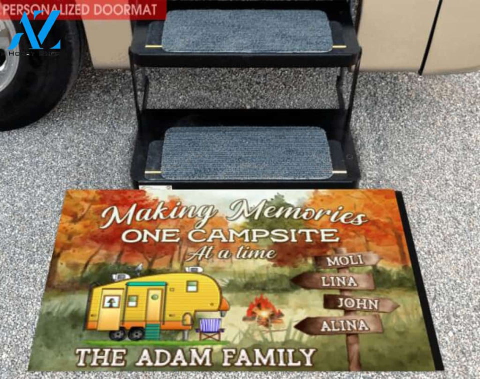 Personalized Making Memories One Campsite At A Time, Camping Doormat