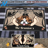 Gosszy - Personalized Making memories one campsite at a time with dog Doormat, Dog mat custom, Pawprints Doormat, dog doormat, camping doormat, happy camper dog, dog gift, dog mat, custom dog - Dog mat custom
