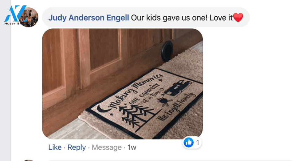 Gosszy - Personalized Making Memories One Campsite Outdoor Doormat, Gift Idea Camping Mats, RV Camper Motorhome, Custom Doormat