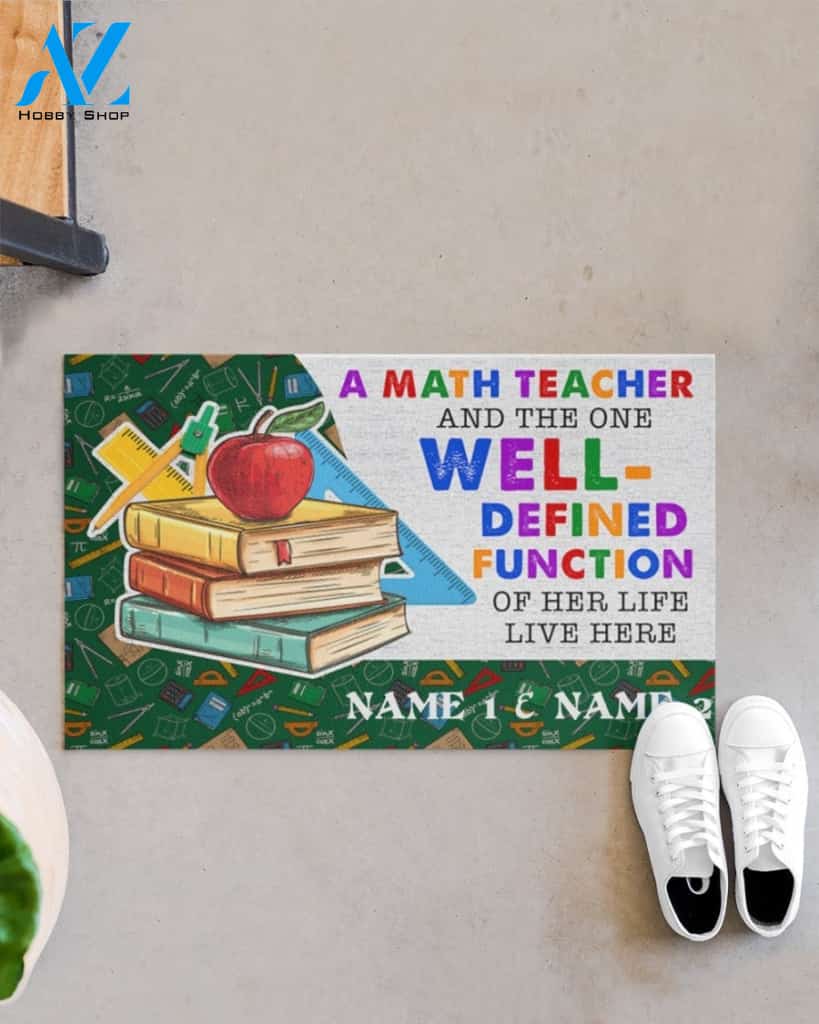 Personalized Math Teacher Well-defined Function Funny Indoor And Outdoor Doormat Warm House Gift Welcome Mat Gift For Student Teacher Classroom Decor