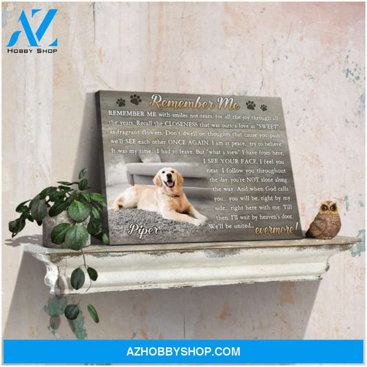 Personalized Memorial Canvas Prints, Personalized Sympathy Gifts, Memorial Wall Art Remember me Ohcanvas