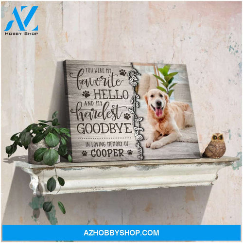 Personalized Memorial Canvas Prints, Personalized Sympathy Gifts, Memorial Wall Art You Were My Favorite Hello Ohcanvas
