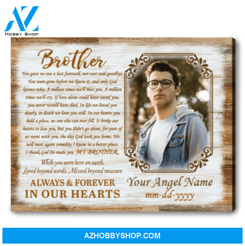 Personalized Memorial gifts For Loss Of Brother Sympathy Keepsake Gift For Brother In Heaven