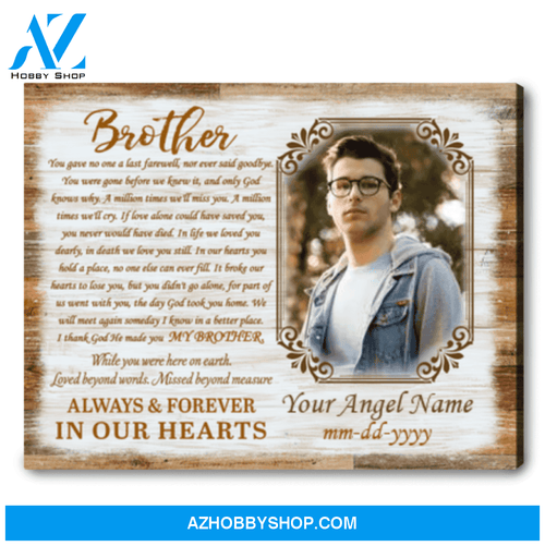 Personalized Memorial gifts For Loss Of Brother Sympathy Keepsake Gift For Brother In Heaven
