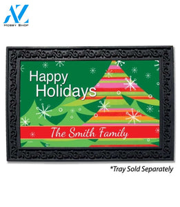 Personalized Mod Christmas Tree Doormat - 18" x 30"