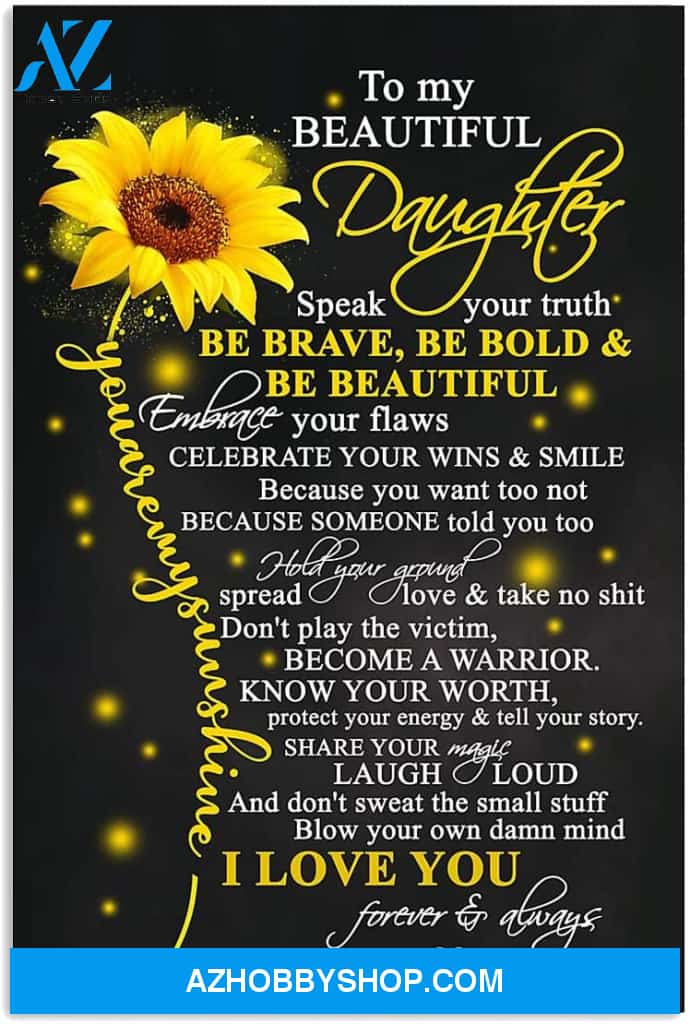 Personalized Mom To Daughter Vertical Poster