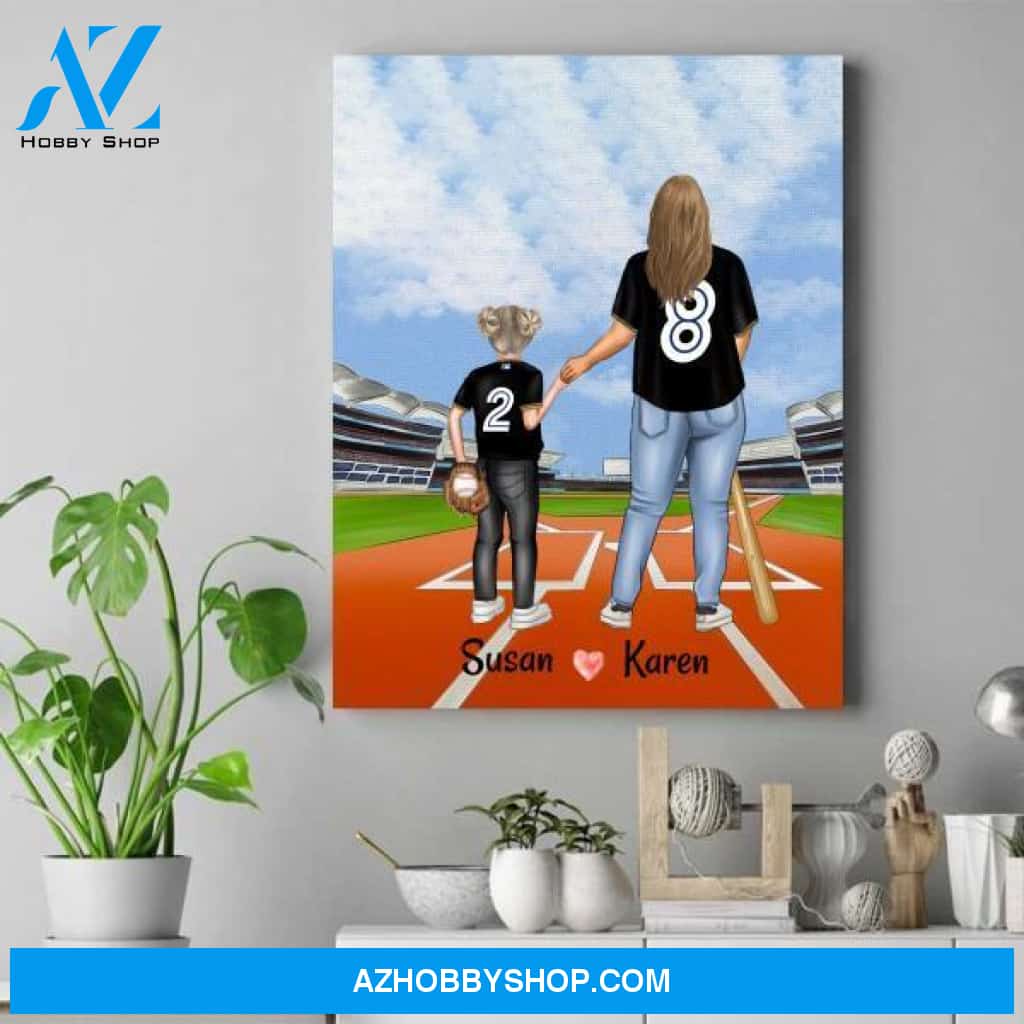 Personalized Mother Day Canvas - Birthday Gift For Daughter - Up To 5 Daughters