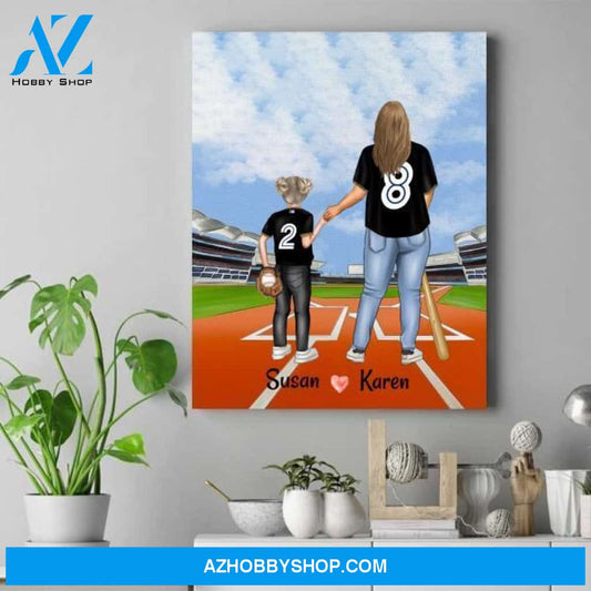 Personalized Mother Day Canvas - Birthday Gift For Daughter - Up To 5 Daughters