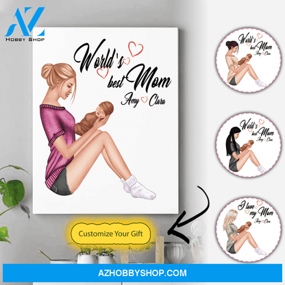 Personalized Mother Day Canvas - First Time Mom Gifts - Happy Mothers Day Gifts