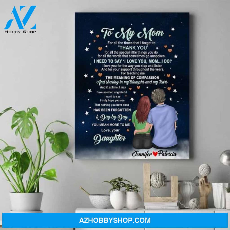 Personalized Mother Wall Art - Mother's Day Gifts From Daughter - Great Gifts For Mom