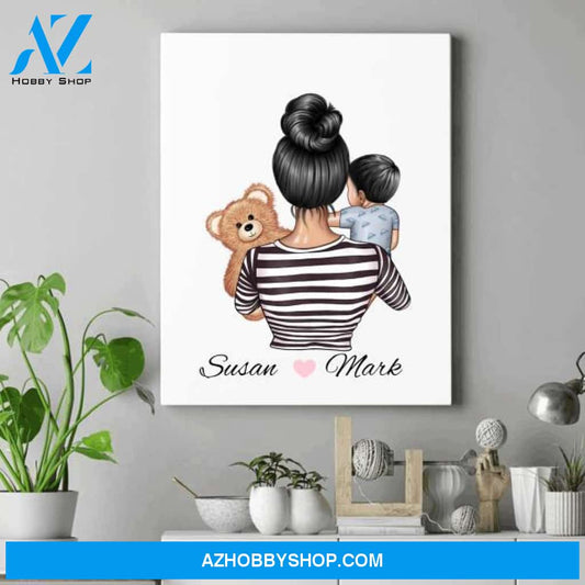 Personalized Mothers Day Canvas - Gift Ideas For Mom - Gifts For New Moms