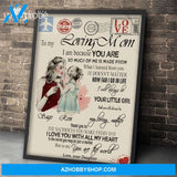 Personalized Mother's Day Gift Custom Canvas Letter From Daughter To My Loving Mom