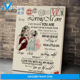 Personalized Mother's Day Gift Custom Canvas Letter From Daughter To My Loving Mom