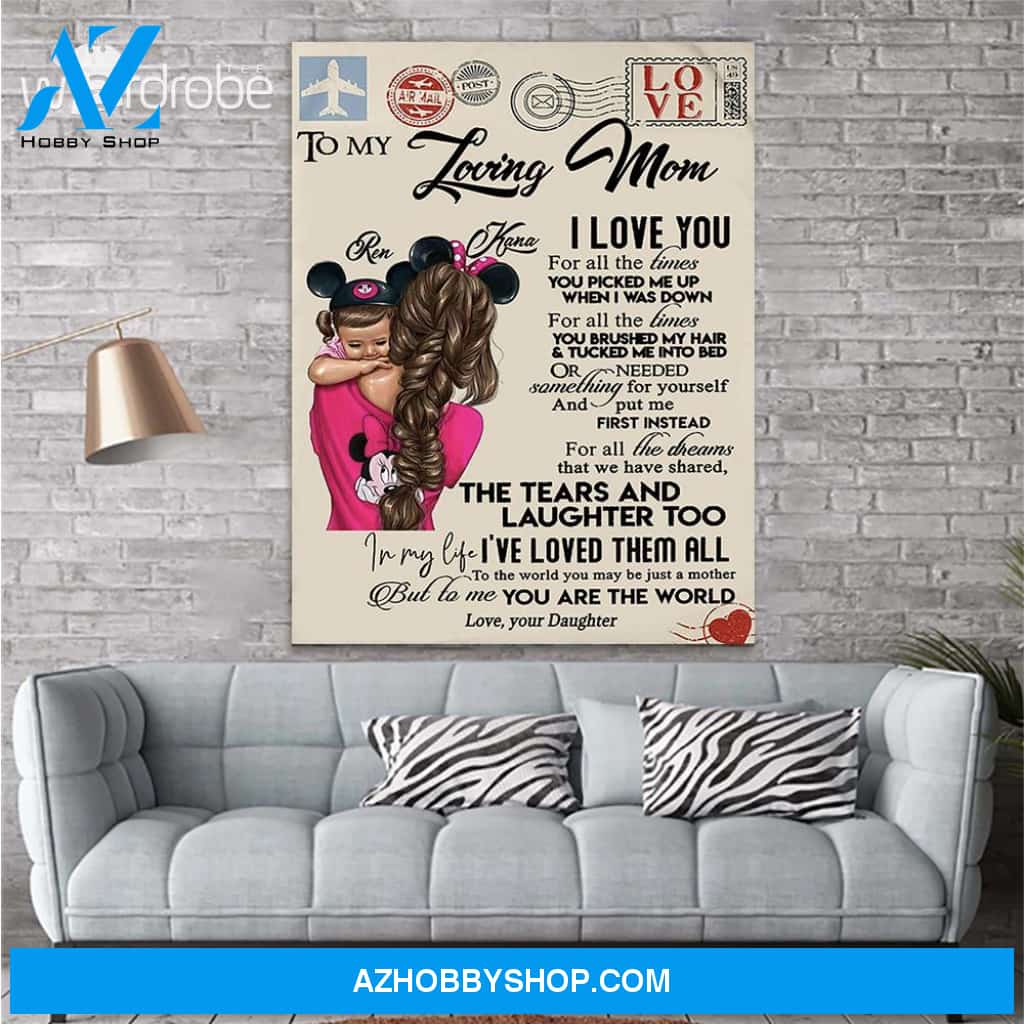 Personalized Mother's Day Gift Custom Canvas Letter From Daughter To My Loving Mom