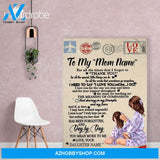 Personalized Mother's Day Gift Custom Canvas Letter From Daughter To My Mom
