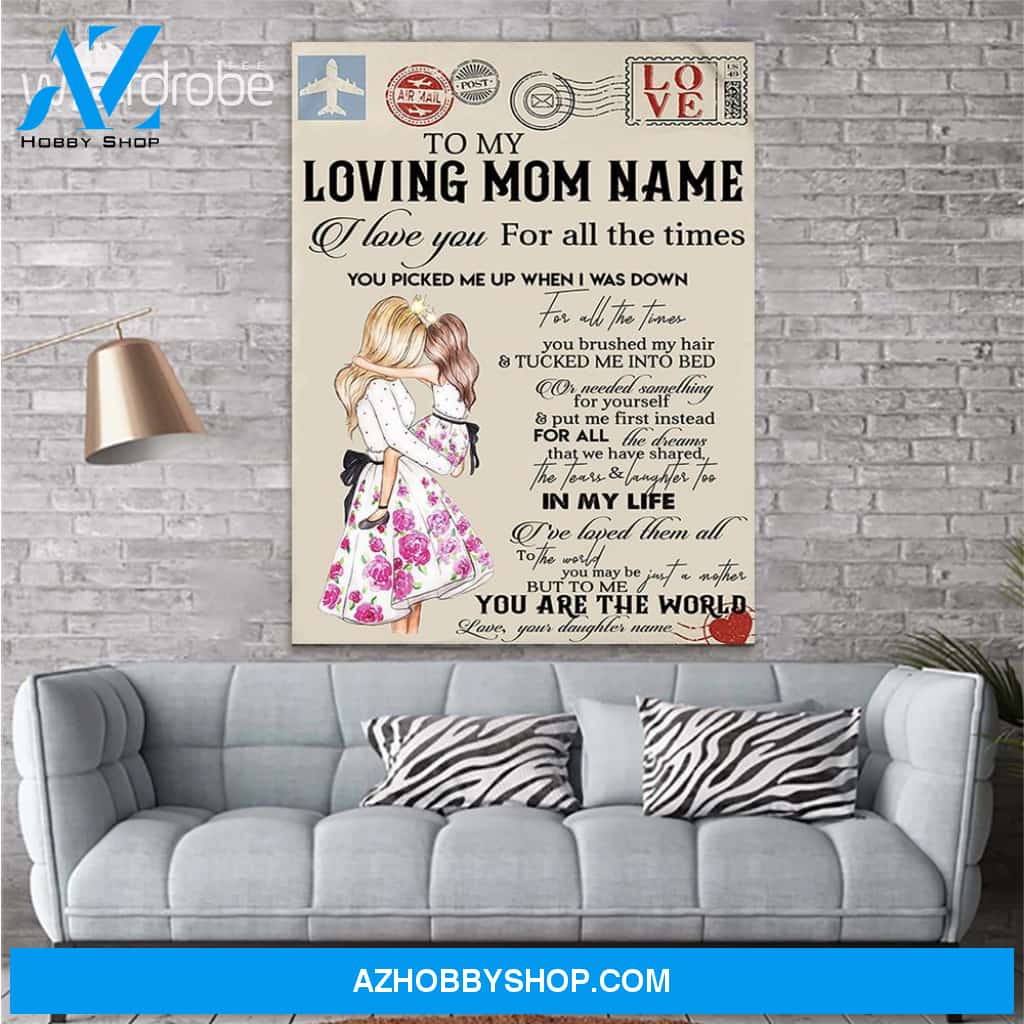 Personalized Mother's Day Gift Custom Canvas Letter From Daughter To My Mom