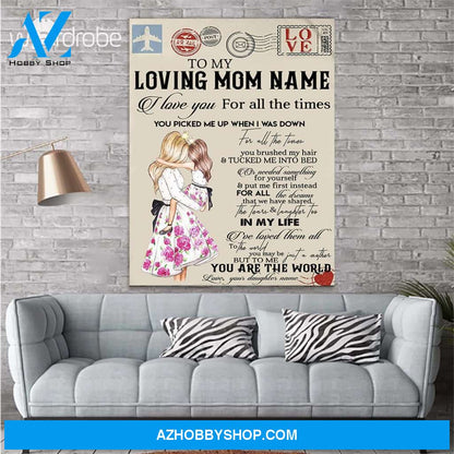Personalized Mother's Day Gift Custom Canvas Letter From Daughter To My Mom