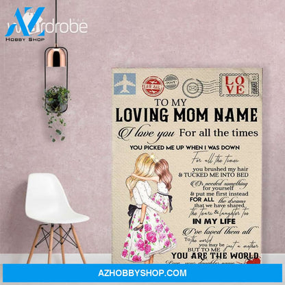 Personalized Mother's Day Gift Custom Canvas Letter From Daughter To My Mom