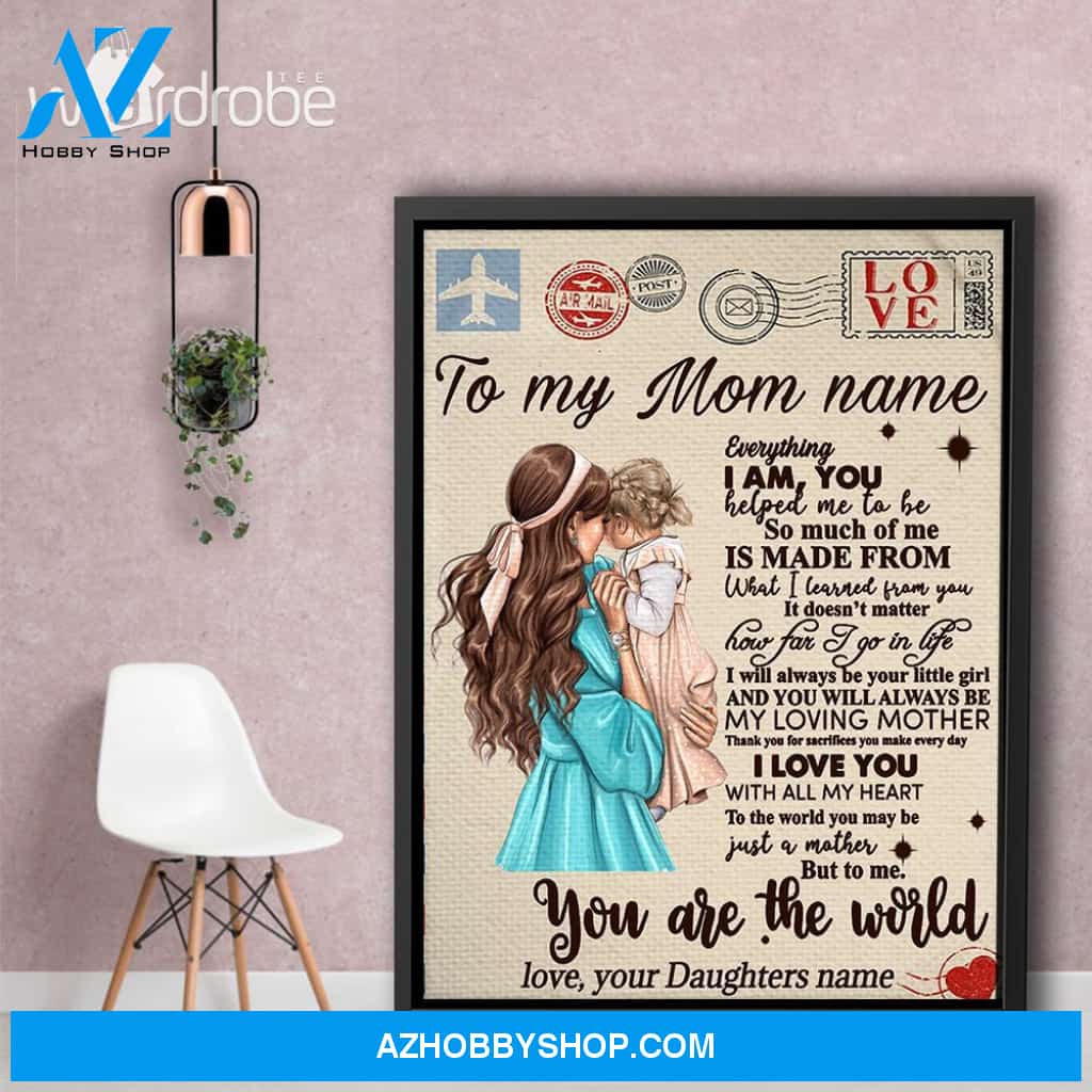 Personalized Mother's Day Gift Custom Canvas Letter From Daughter To My Mom
