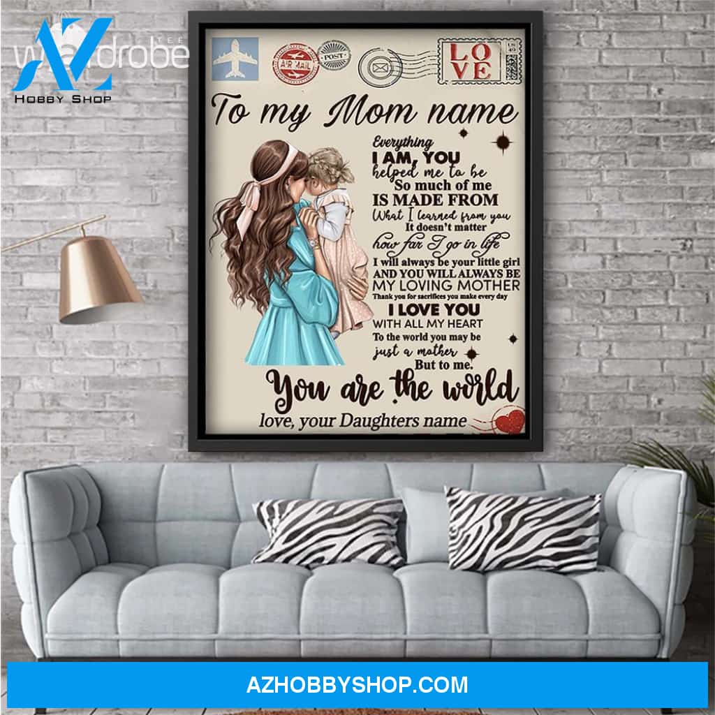 Personalized Mother's Day Gift Custom Canvas Letter From Daughter To My Mom