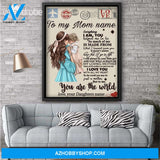 Personalized Mother's Day Gift Custom Canvas Letter From Daughter To My Mom