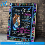 Personalized Mother'S Day Gift Custom Name Canvas Butterflies To My Loving Mom From Daughter