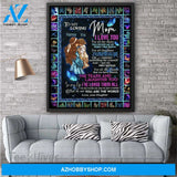 Personalized Mother'S Day Gift Custom Name Canvas Butterflies To My Loving Mom From Daughter