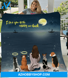 Personalized Mother's Day Gift For Dog Mom - Mom & Upto 4 Dogs Personalized Fleece Blanket - Best Friend Fur ever - Gift idea for dog moms